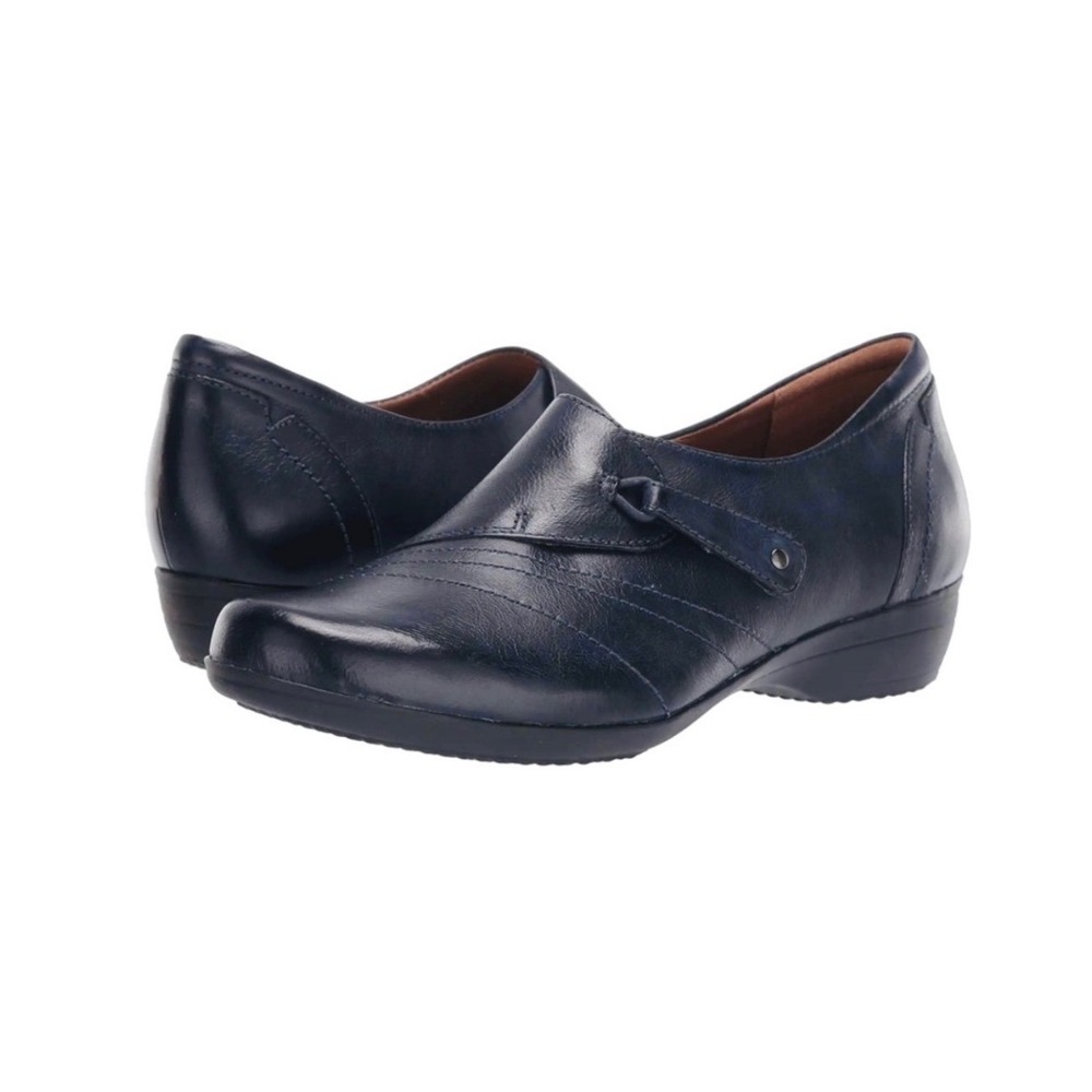 Dansko Womens Size 39 Franny Navy Burnished Calf Loafers Comfort Shoes